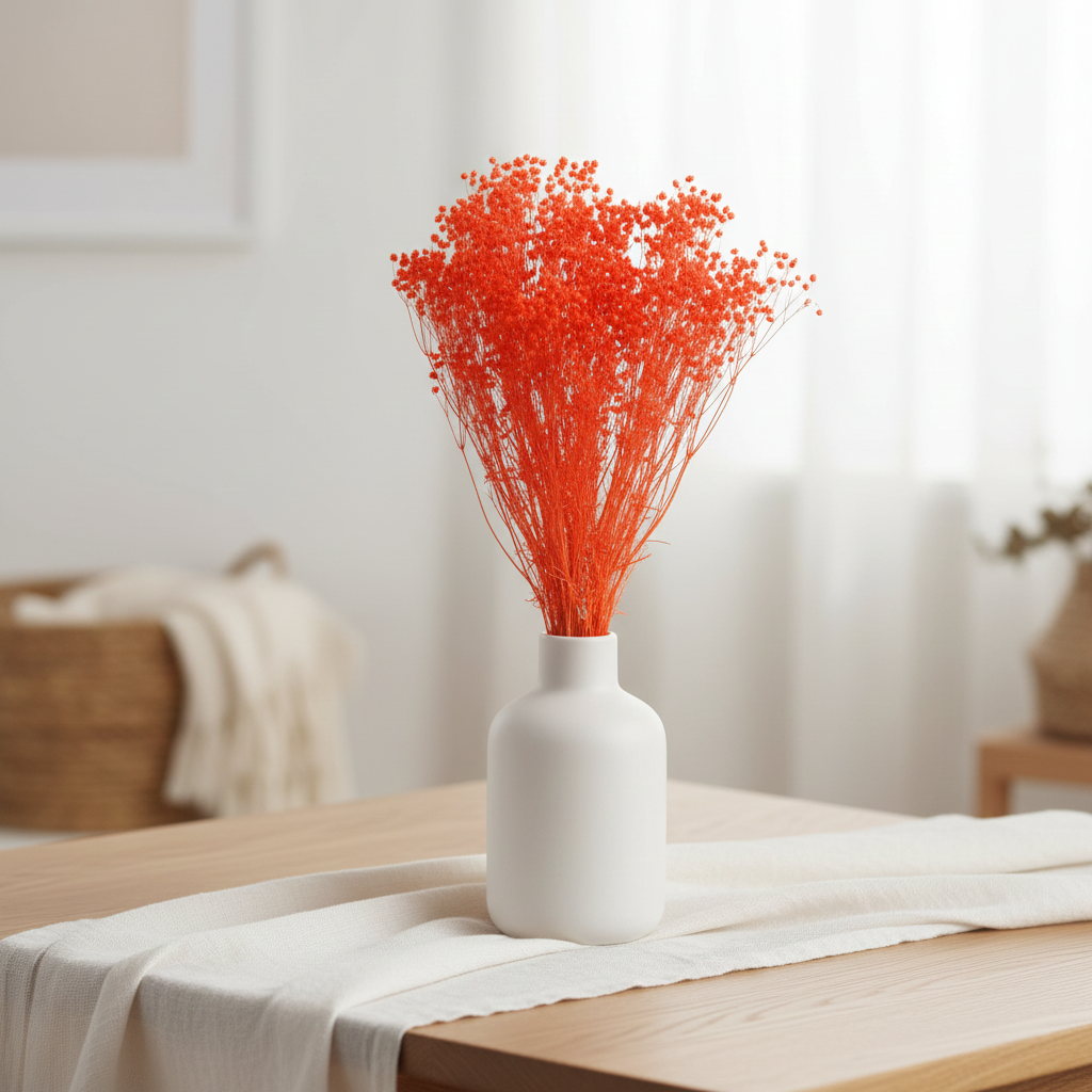 Sušený Broom Bloom – oranžový ve váze